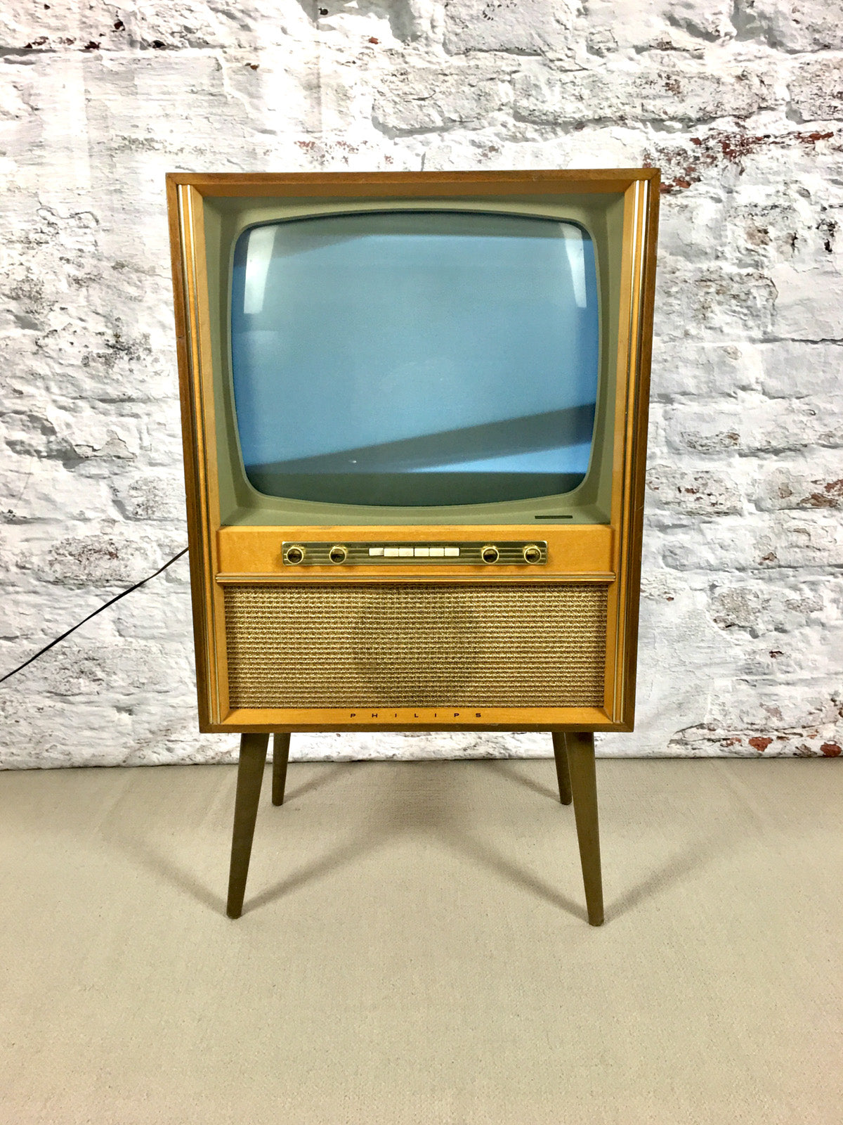 Mid Century Röhrenfernseher Philips Erlach Depot for Artefacts