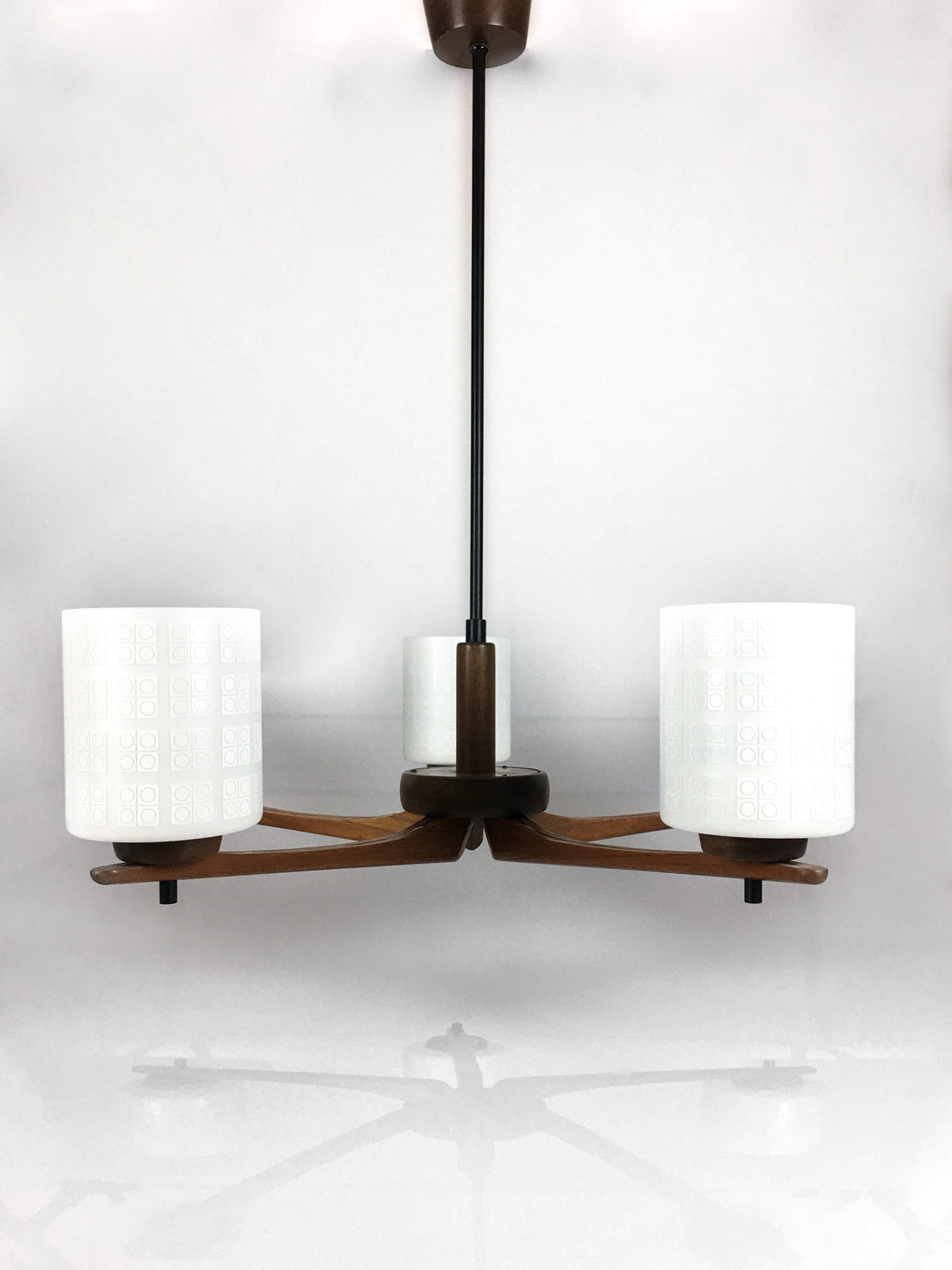 60er Jahre danishdesign Lampe Teak Erlach Depot for Artefacts